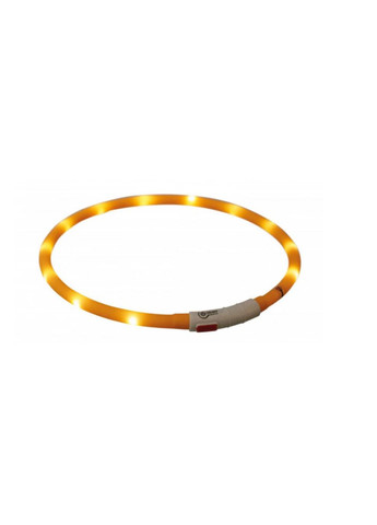 Ошейник 12646 светящийся XS-XL 70 см 10 мм Оранжевый Trixie (269341470)