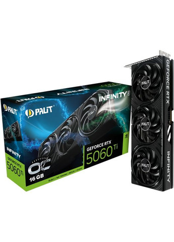 Видеокарта GeForce RTX 5060 Ti Infinity 3 OC 16GB 128bit 2407/28000 MHz (NE7506TS19T1-GB2061S) Palit (340405120)