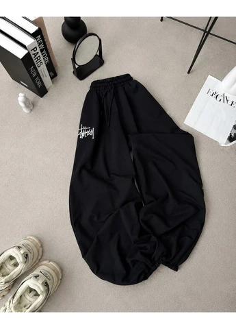 Оверсайз штани з вишивкою з двухнитки люкс No Brand (400042971)