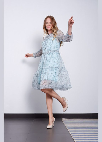 Голубое кэжуал сукня Modna KAZKA