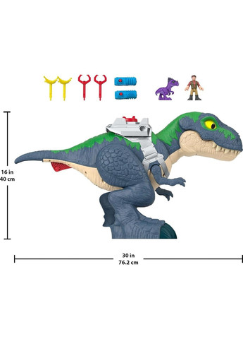 Інтерактивна іграшка Fisher-Price Imaginext Jurassic World Rebirth Dinosaur Playset T-rex Тиранозавр Рекс Fisher Price (371813512)