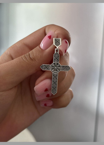 Хрестик срібло 925 проби Вегвізир з компасом No Brand (328599318)