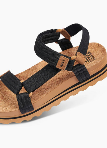 Босоніжки жіночі на платформі Reef Black/Tan (327878314)