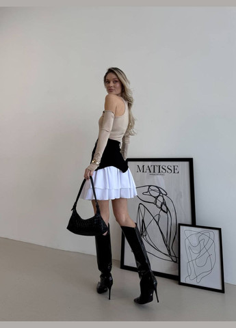 Черно-белая юбка No Brand