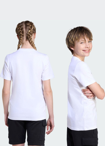 Біла демісезонна футболка sports graphic kids adidas