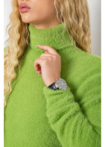 Оливкова кежуал жіноча сукня-туніка з ангори довжини міні сукня-водолазка MonCher