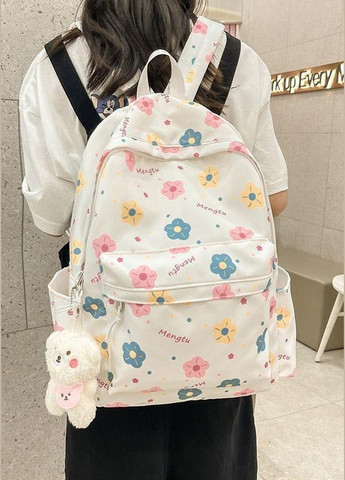 Рюкзак 10313-3 женский детский школьный портфель белый молочный No Brand (296008161)