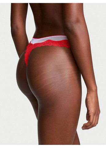Жіночі трусики Tease Mesh Lace-Trim стрінги Victoria's Secret (366290693)