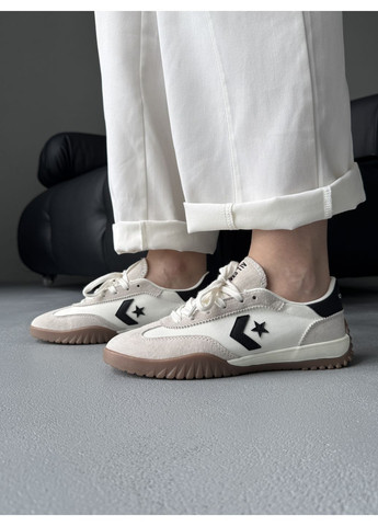 Черные демисезонные кеды мужские converse run star trainer beige / black конверс ран стар No Brand