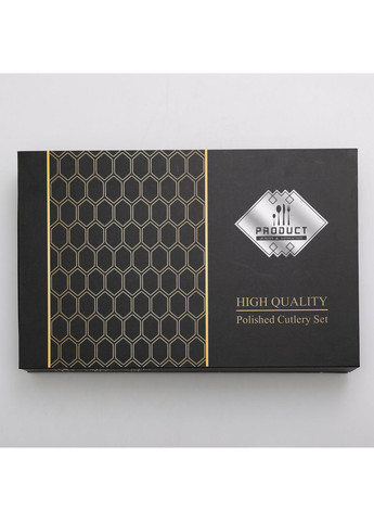 Набір столових приладів золото на 6 персон комплект столових приладів 24 предмети Срібло із золотом Yiwu (360454754)