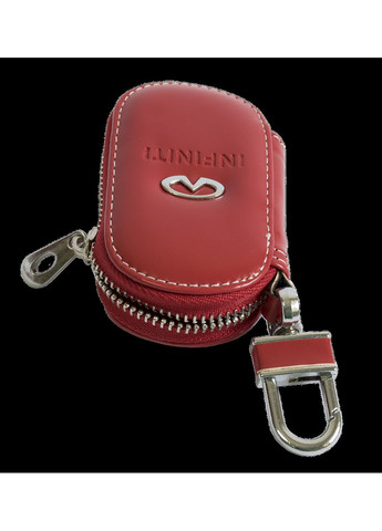 Ключниця, шкіряна автоключниця з логотипом ІНФІНТИ (червона 25015) Infinity (360949285)