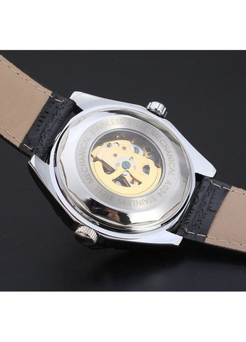 Мужские механические наручные часы пружинный механизмные стрелочные часы для мужчин с экокожаным ремешком Jaragar (363021871)