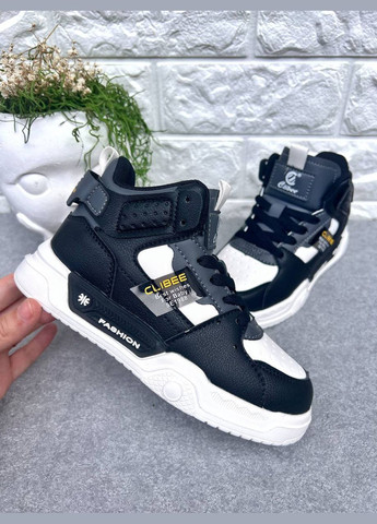 Чорно-білі кросівки для хлопчика Clibee