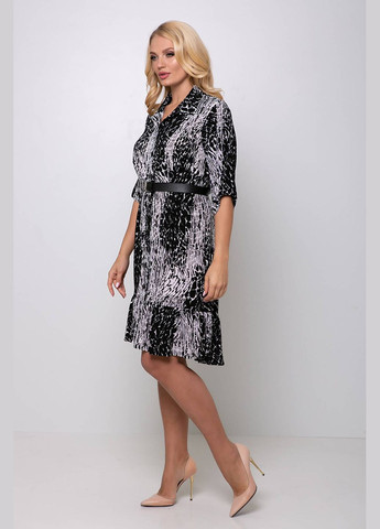 Черное повседневный платье с застежкой спереди перис черное 56 Tatiana