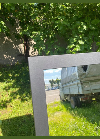 Дзеркало ростове в прямій рамі чорного кольору на ніжці 160 х 60 см No Brand (333823531)