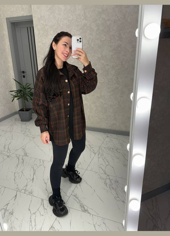 Коричневая кэжуал рубашка в клетку Adelante