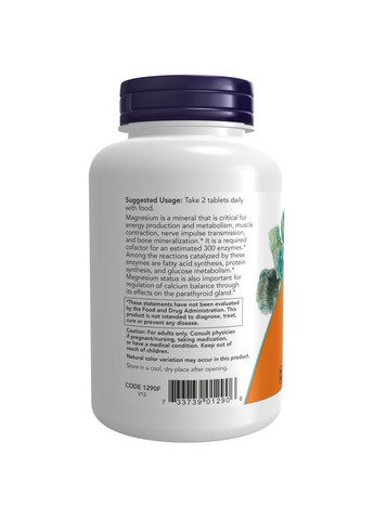 Витамины и минералы Magnesium Citrate 200 mg, 100 таблеток Now (293342588)