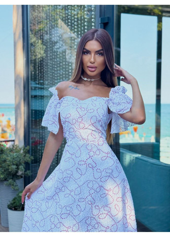 Білий ніжна гіпюрова сукня Fashion