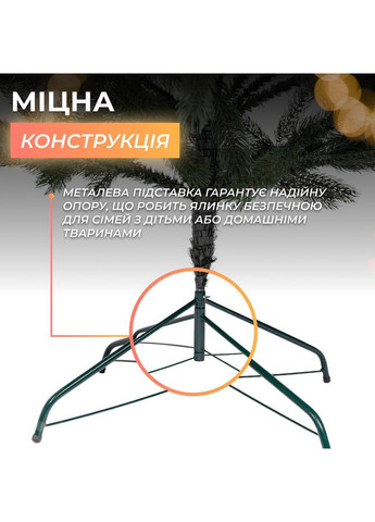 Искусственная елка 2.1 м зеленая, новогодняя елка Косовская V8 елка искусственная реалистичная Премиум No Brand (369960279)