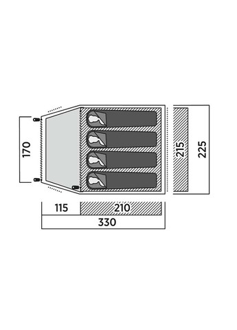 Палатка четырехместная Setesdal 4 Easy Camp (367599720)