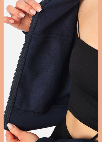 Худі жіноче на флісі темно-синього кольору Let's Shop (311947745)