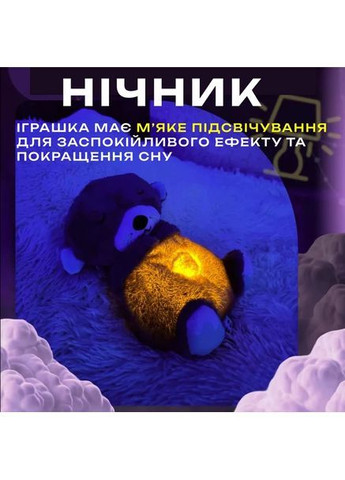 Детская мягкая игрушка подушка Выдра обнимашка ночник дышащая с белым шумом (голубая) No Brand Perfect (369788736)