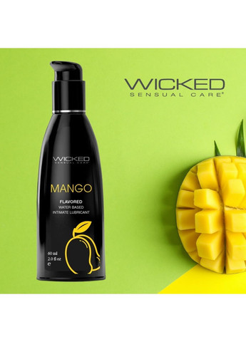 Съедобный лубрикант со вкусом Манго WICKED MANGO на водной основе, 60 мл Wicked Sensual Care (298936468)