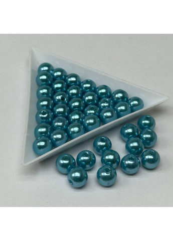 (20 грамм) Бусины пластик Ø8мм - бирюзовый перламутр Plus-plus (353393069)
