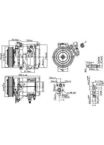Компрессор кондиционера TOYOTA PREVIA/ESTIMA (R3#, R4#) (00-) 2.4 I 890332 Nissens (366176283)