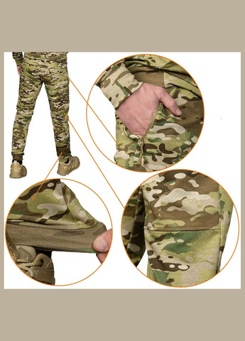 Комбинированный демисезонный костюм basic zip ulticam Camotec