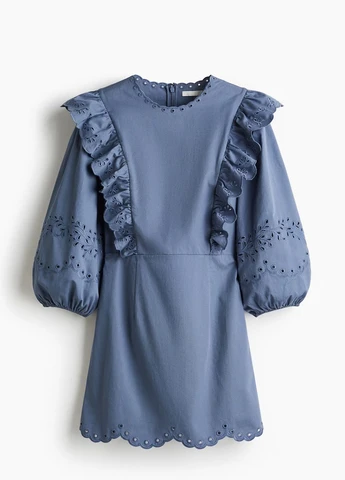 Синя кежуал сукня H&M однотонна