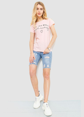 Футболка жіноча з принтом, колір бежевий, Ager - (279537596)