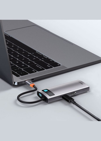 USB-хаб Metal Gleam Series 5-in-1 Type-C gray Baseus (322458052)