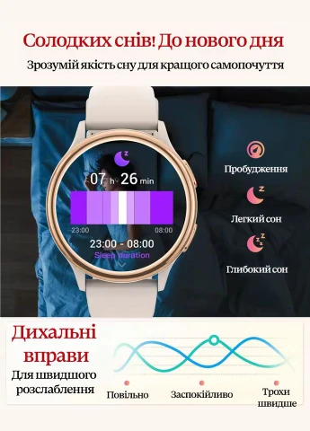 Женские смарт-часы G53 с Bluetooth-звонками, мониторингом сна и пульса, 2 ремешка, совместимы с Android и ioS Smart Watch (332804523)