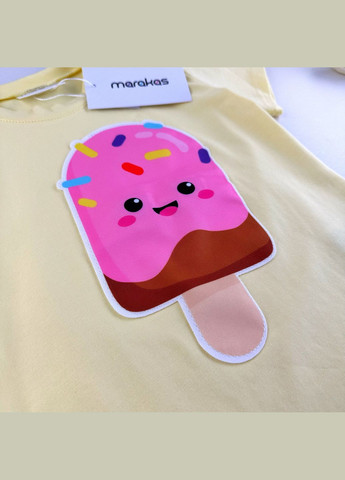 Желтая летняя футболка летний 3-ts-c-40-1-06243 Marakas