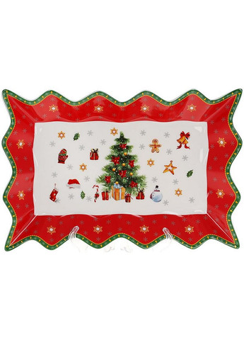 Блюдо прямоугольное "с рождеством", фарфоровое Bona (282592009)
