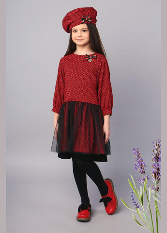 Красное платье красное для девочки Mone (305054234)