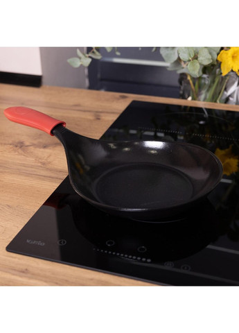 Чавунна сковорода з силіконовою ручкою Ø21 см для електричної та газової плити 0,5 л HP-1-12 No Brand (369477996)