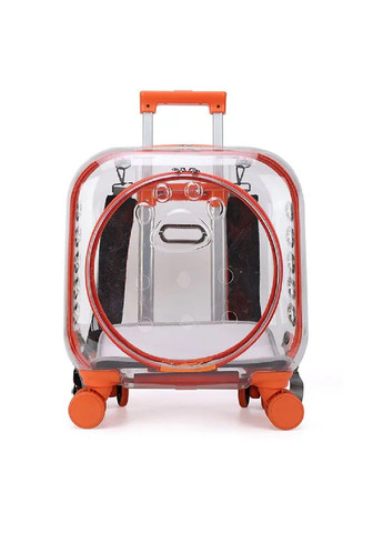 Тележка с телескопической ручкой на колесах 4 штуки для животных котов собак весом до 6 кг 40х40х22 см (481131-Prob) Оранжевый Unbranded (354180123)