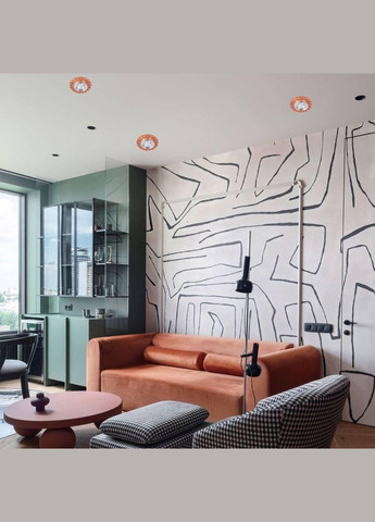 Жовтогарячий акриловий врізний світильник (05-А75) No Brand (370072056)