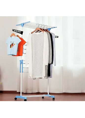 Напольная складная сушилка из нержавеющей стали с грузоподъемностью до 20 кг для одежды белья вещей 3 яруса 172 см (481036-Prob) Unbranded (351725726)