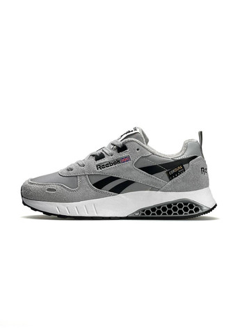 Серые демисезонные кроссовки мужские reebok grey black white No Brand Classic Leather Hexalite