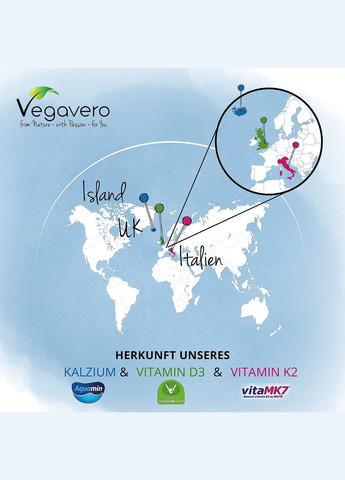 Кальций+D3+K2® 90 капсул Vegavero (299717754)