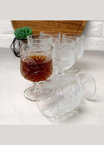 Набір коньячних келихів 6 шт 250 мл Кришталеві Метелики No Brand (370673896)