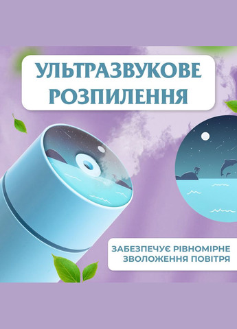 Зволожувач повітря H2O Humidifier 450ml Happy Life HPBH16986BL (302391333)