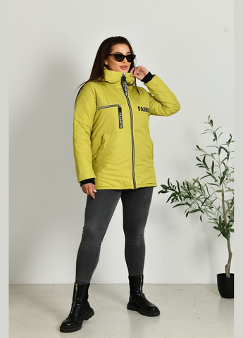 Желтая женская короткая куртка цвет лайм р.48/50 449637 New Trend