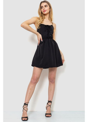 Черное деловое сарафан-комбинезон однотонный, 129r1047-1 Ager