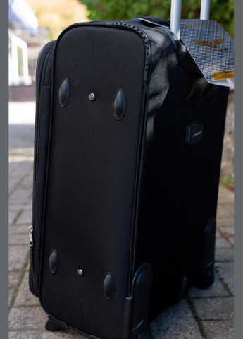 Валіза тканинна 6802 розмір S маленька на 2 колесах, колір чорний Wings 6802/2 (326052112)