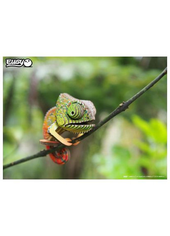 Пазл (XEG-075) Eugy 3D Зоопарк Хамелеон (366153604)