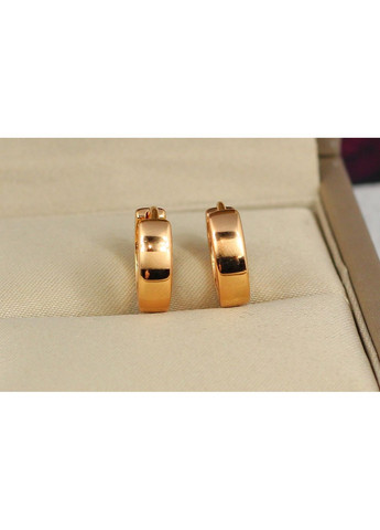 Сережки кільця з малюнком крокрені горизонтальні смужки 1,4 см золотисті love-shopping Xuping Jewelry (355799330)